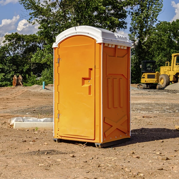 how often are the portable restrooms cleaned and serviced during a rental period in Savonburg